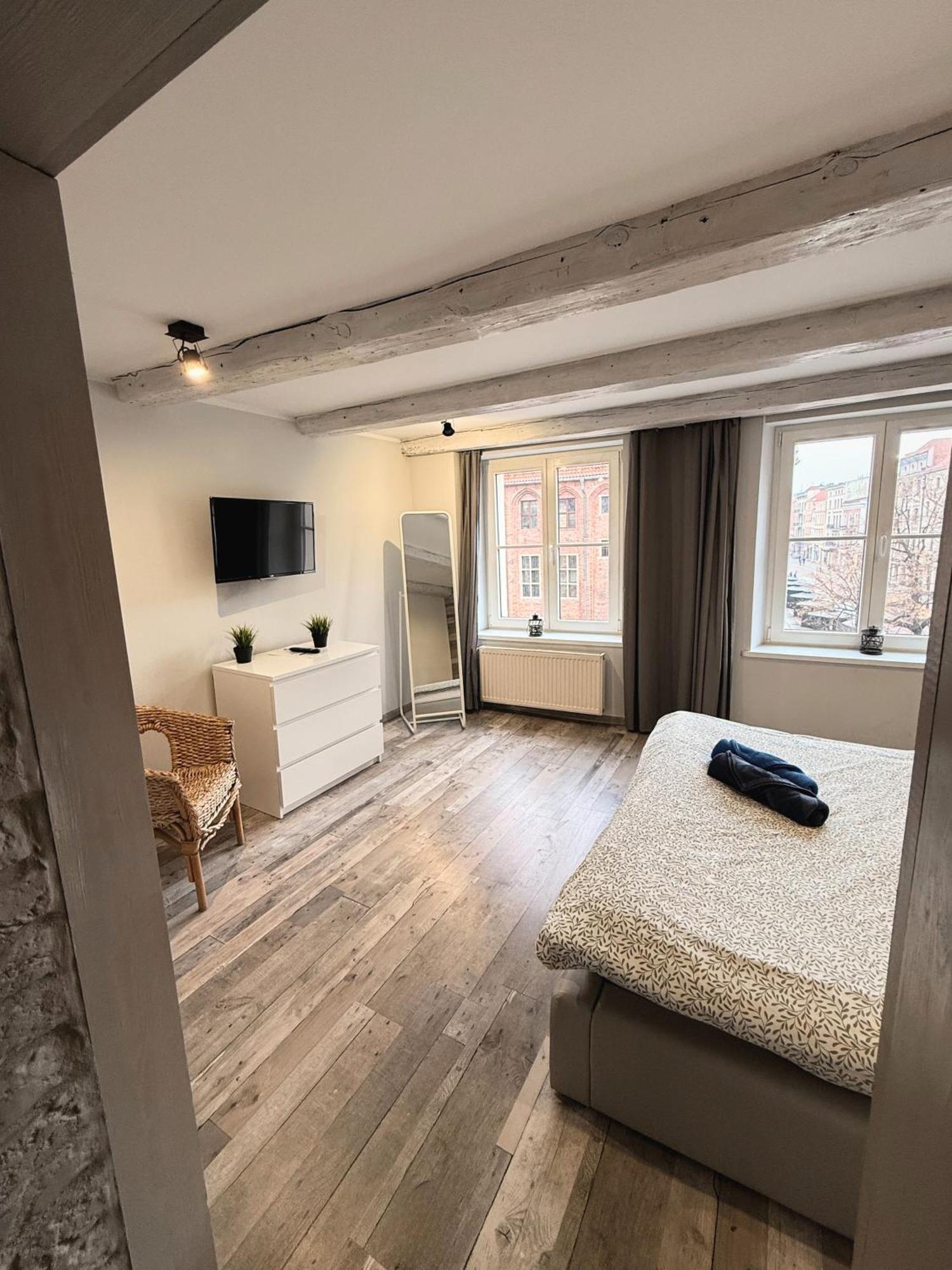 Apartament Z Widokiem Na Pomnik Kopernika - Rynek Staromiejski Stary Toruń المظهر الخارجي الصورة